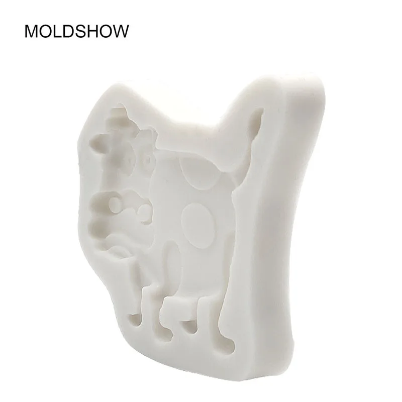 3D Милые молочные коровы крупного рогатого скота силиконовые формы форма для