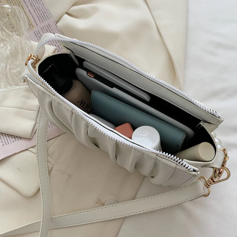 

Pearl Designe Pu Leather Crossbody Bags For Women 2021 Summer Shoulder Handbags Female Travel Branded Trending Hand Bag