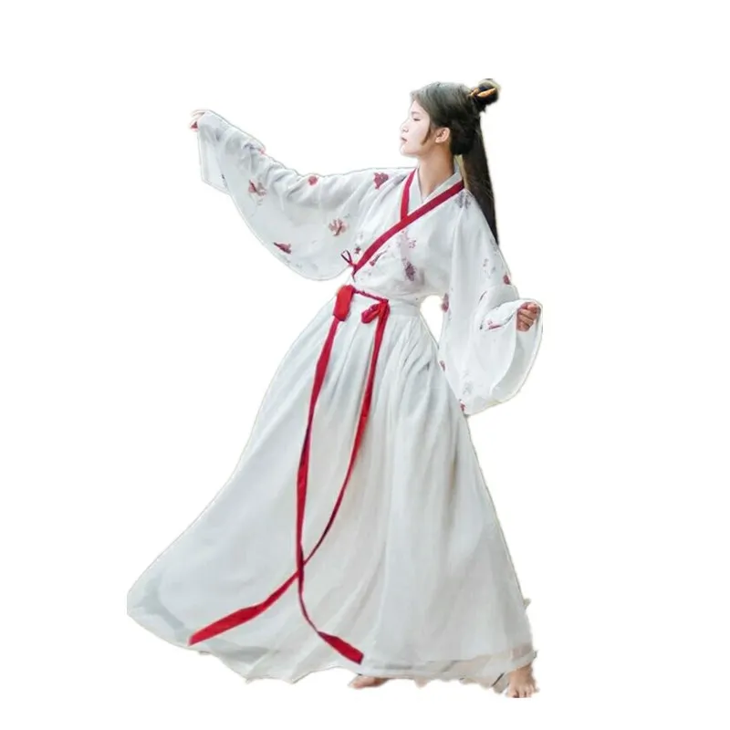 

Женский костюм ханьфу в китайском стиле, традиционная этническая вышивка, набор для фотосъемки и выступлений