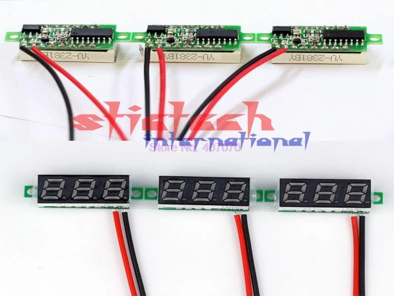 Автомобильный вольтметр сверхкомпактный цифровой светодиодный измеритель