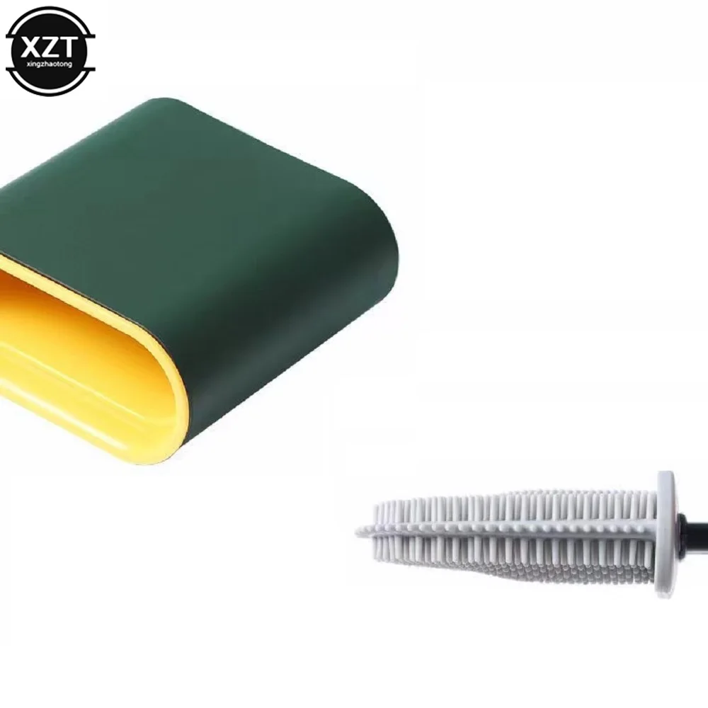 Мягкая силиконовая щетка для унитаза с быстросохнущим держателем | Дом и сад