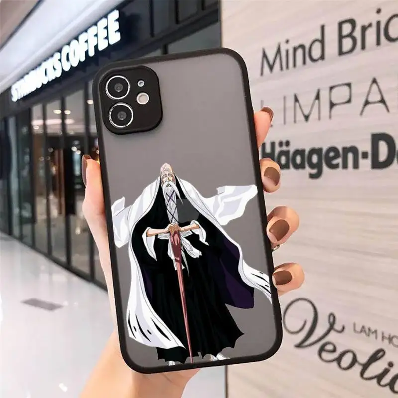

Japanese anime Bleach Phone Case Matte Transparent for iPhone 7 8 11 12 s mini pro X XS XR MAX Plus cover funda