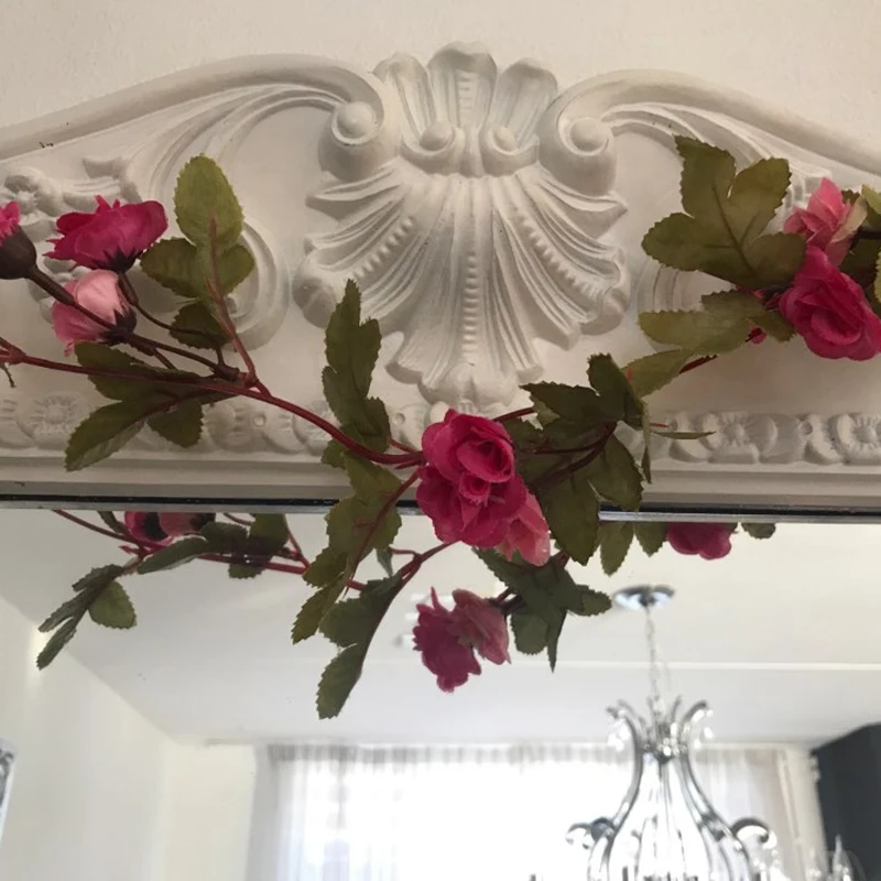 220 см длинные Искусственные цветы розы лоза осенний тростник декорации шелковые