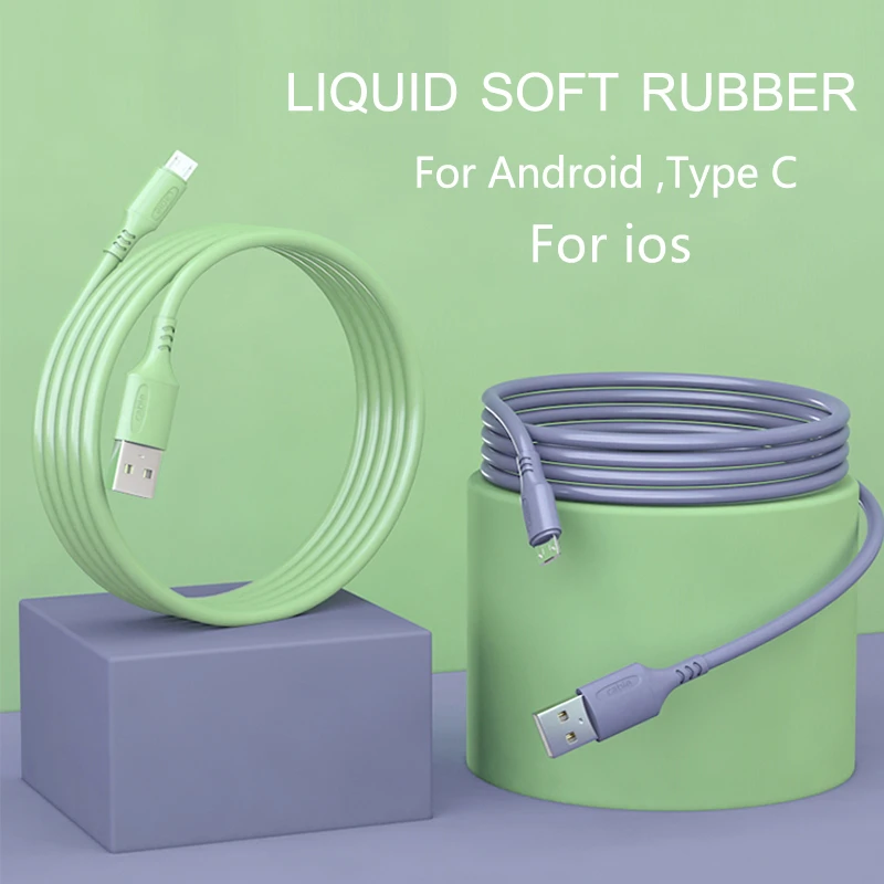 

Liquid charge Cable For Samsung Android Fast Charging Magnet Charger Micro USB Type C Cable Mobile apple iphone Phone Cord Wire