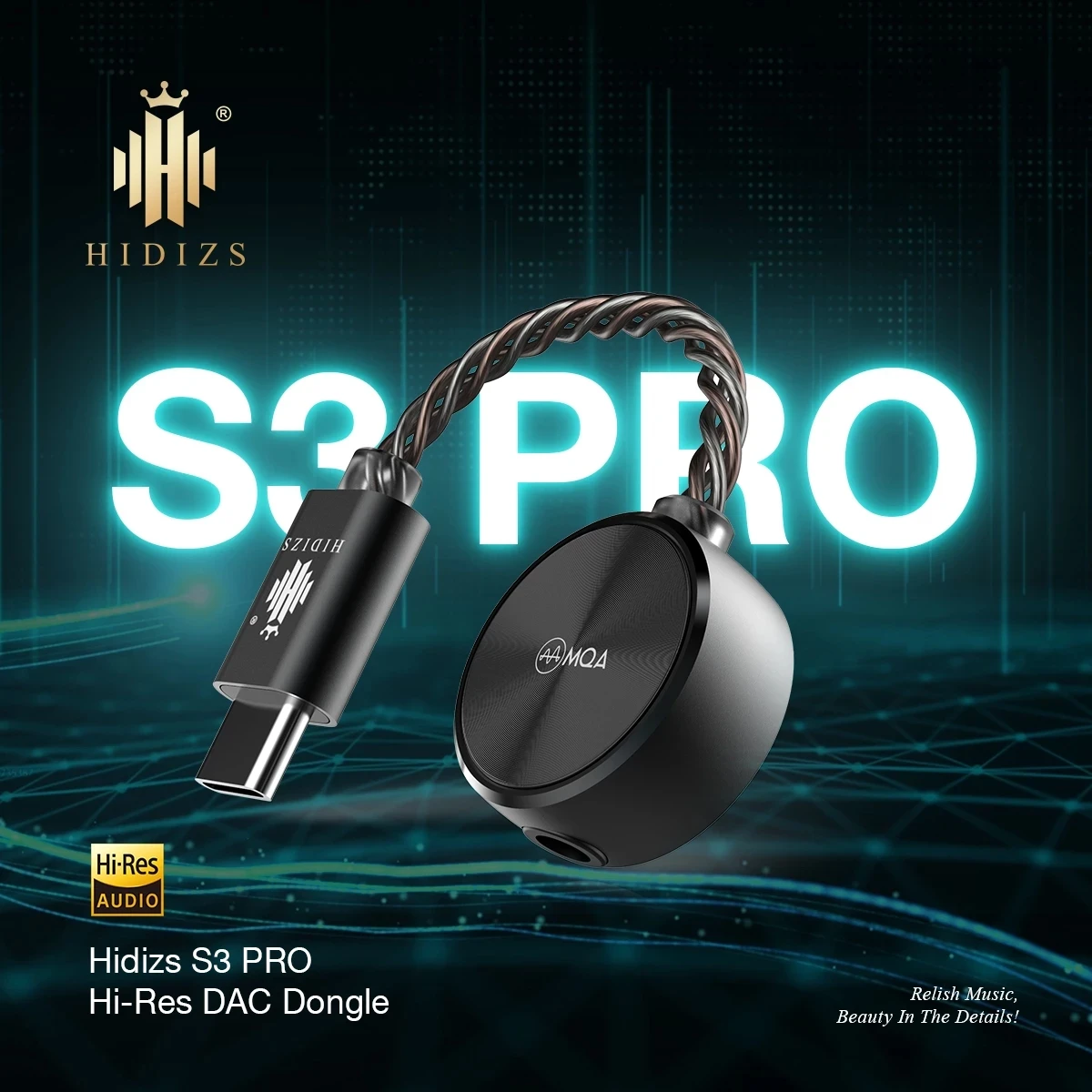 Ультрапортативный ЦАП Hidizs S3 PRO с высоким разрешением USB C Type-C до 3 5 мм усилитель
