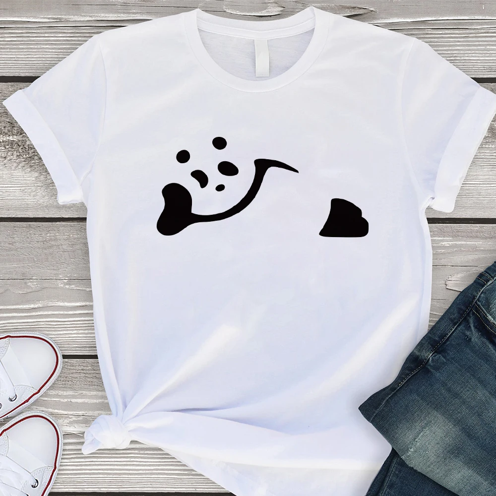 Гигантская панда удобная графическая женская футболка простая тонкая стильная