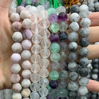 9 10mm natural spodumene fluorite black rutilate quartz beads round diy loose beads for jewelry making beads bracelet necklace