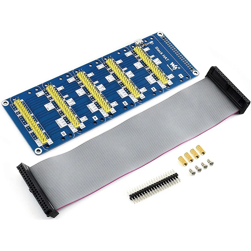 

Waveshare Stack HAT,An I/O Expansion Kit Designed For Raspberry Pi,Provides 5 Sets Of 2X20 Pinheaders,Stack Up To 5 Hats At Once