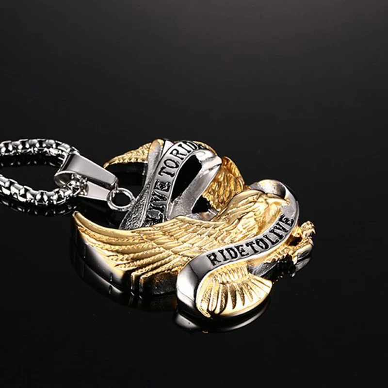 Мужской кулон в виде орла ожерелье из нержавеющей стали ювелирное изделие