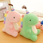 Симпатичная плюшевая игрушка в виде динозавра, мягкая подушка, мягкие куклы-животные, динозавр с красочной шапкой, кавайные подушки для тела Playmate для детей