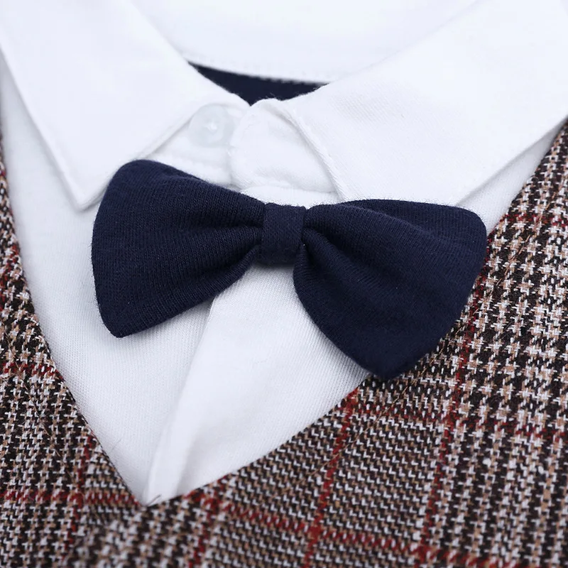 Комбинезон с галстуком-бабочкой для мальчиков детский свадебный |