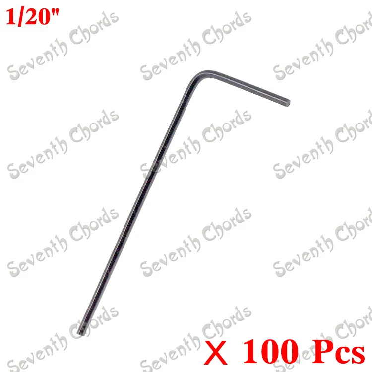 

100 Pcs 1/20" Bass Guitar Bridge Saddle Adjustment Allen Wrench Key / Hexagon Hex Wrench