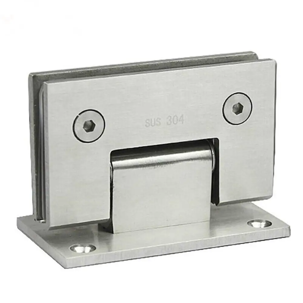 stainless steel bathroom clip shower room glass door hinge frameless glass door clamp glass hinge 90 degree flat fixtures bath free global shipping