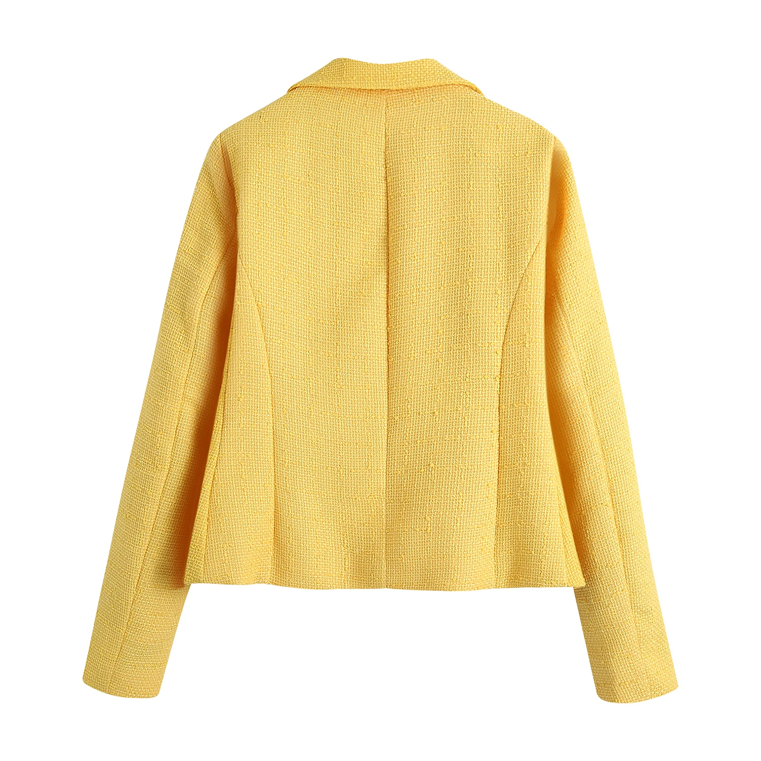 

Za 2021 spring and autumn women's fashion double-breasted casual texture short suit jacket retro high waist texture shorts suit