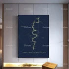 Израиль Trail карта  Израильский национальный Trail плакат  Shvil Yisrael плакат  Trail карта искусство  Современные принты для домашнего декора Холст картина в подарок