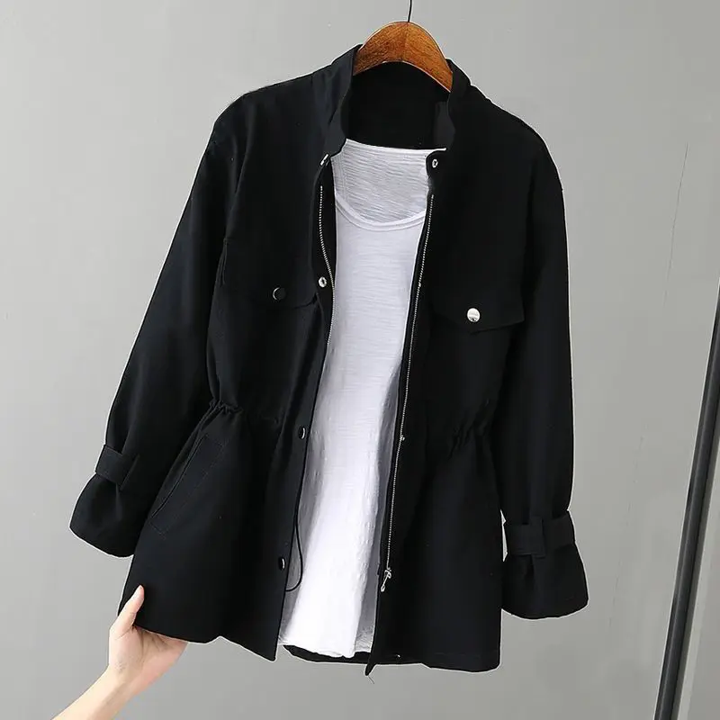

2021 New Autumn Women Jacket Fashion Long Sleeve Casual Basic Jackets Female Windbreaker Loose Coat Outwear Streetwear Top