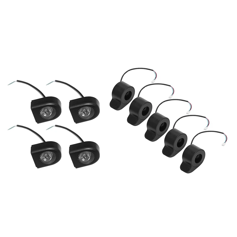 

5Pcs Speed Dial Thumb Throttle Speed Control For Xiaomi Mijia M365 & 4Pcs Headlight Lamp LED Light Front Lamp