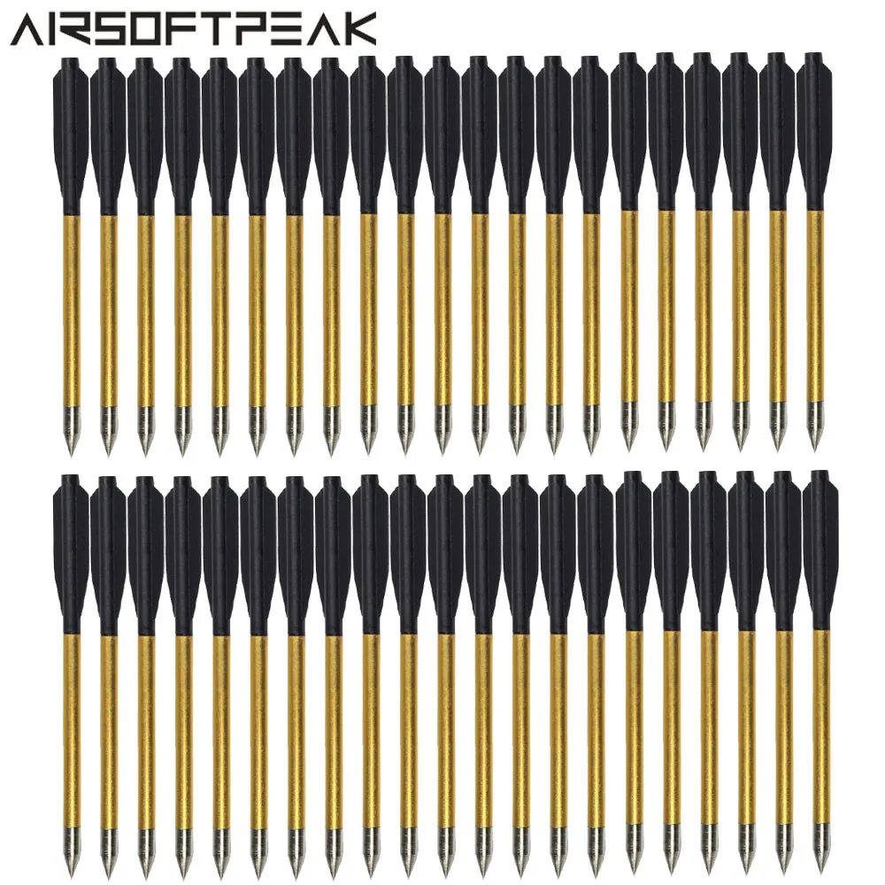 

6.3 Inch Archery Arrows for 50lbs-80lbs Crossbow Archery Pistol Kids Adults Fishing Hunting Target Shooting Practice Mini Arrows