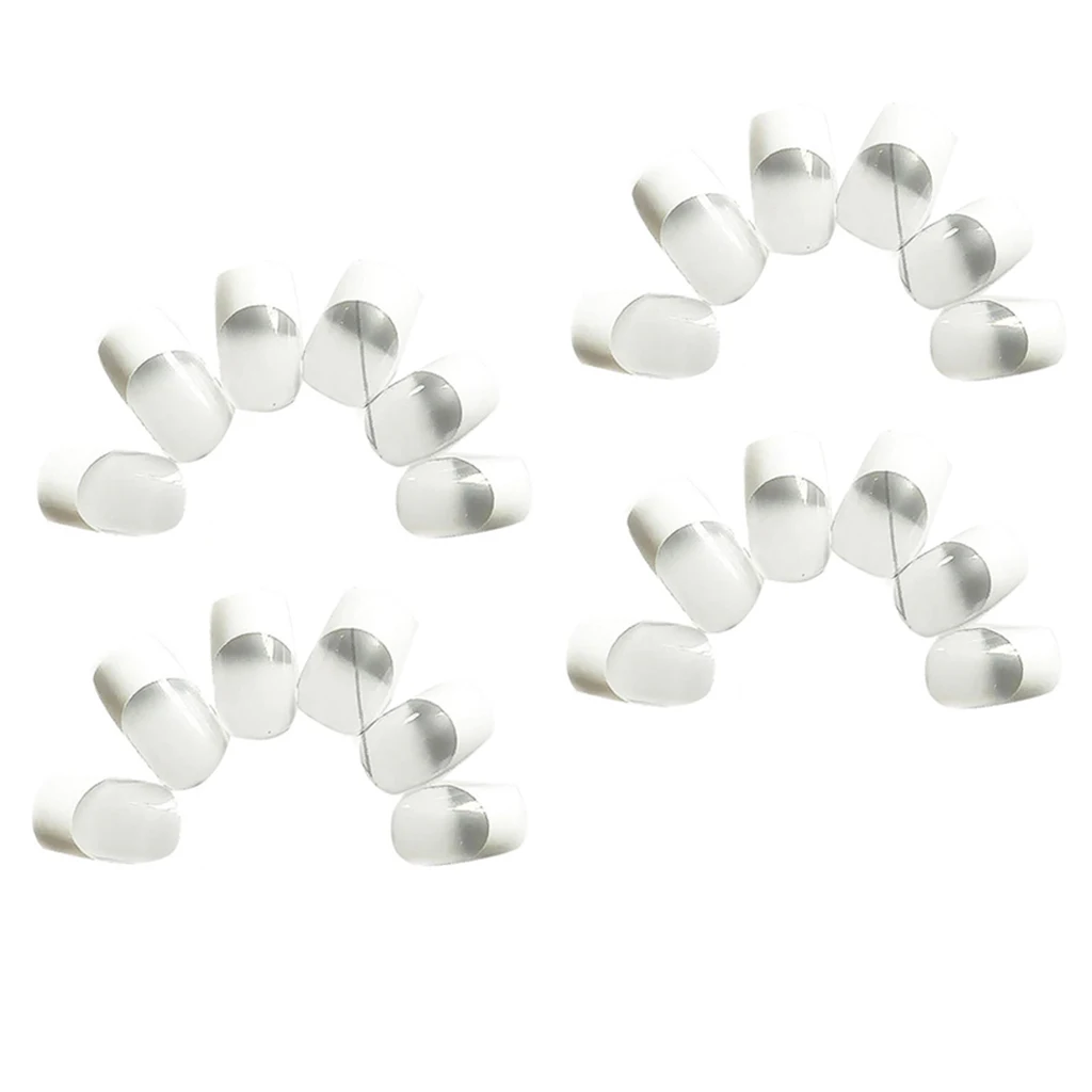 

24pcs Clear ABS Full Cover Ballerina Artificial False Nail Tips Ballet Nails