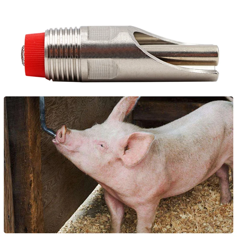 

10 Pcs Thicken Stainless Steel Pig Automatic Nipple Drinking Instrument Waterer Drinker High Quality Pig Dirinking Water