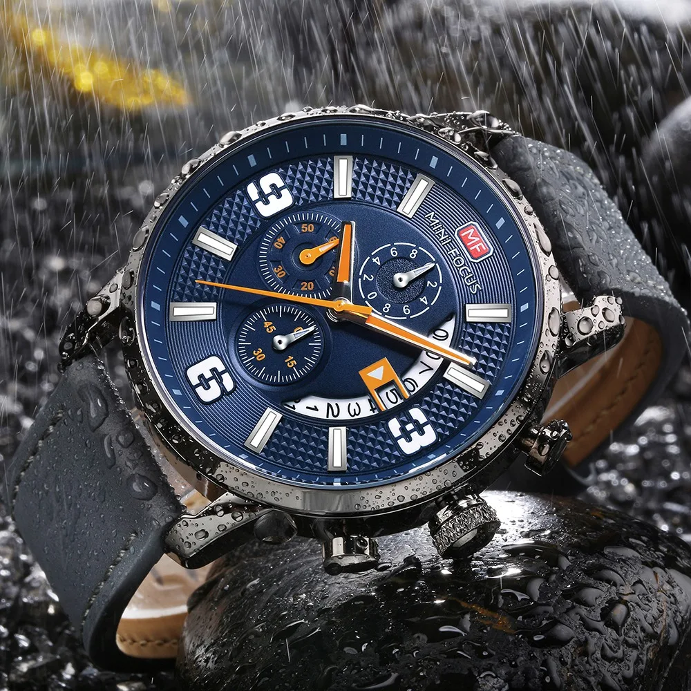 

MINIFOCUS Men Watch Top Luxury Brand Sport Watches Mens Quartz Wristwatch Male Clock Relogio Masculino MF0025G.03