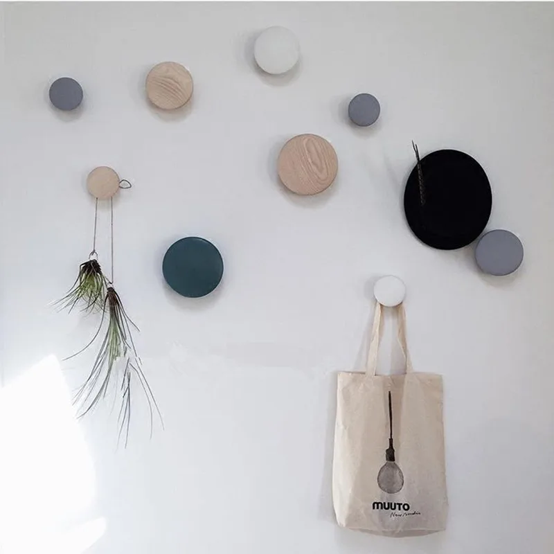 5 шт./лот крючки высокого качества цветные креативные настенные деревянные