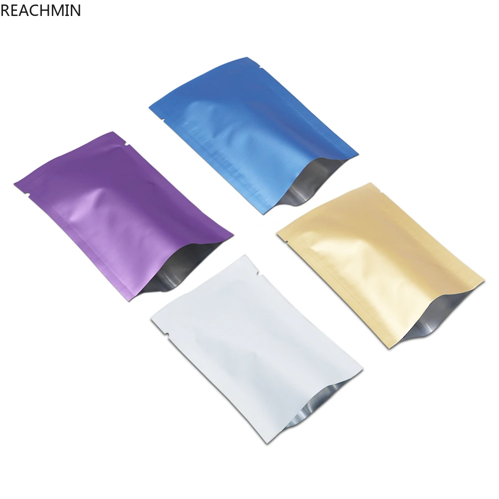 

1000Pcs Frosted Multi-colors Pure Aluminum Foil Bags Open Top Vacuum Heat Seal Mylar Foil Bags Baking Foods Storage Smell Proof