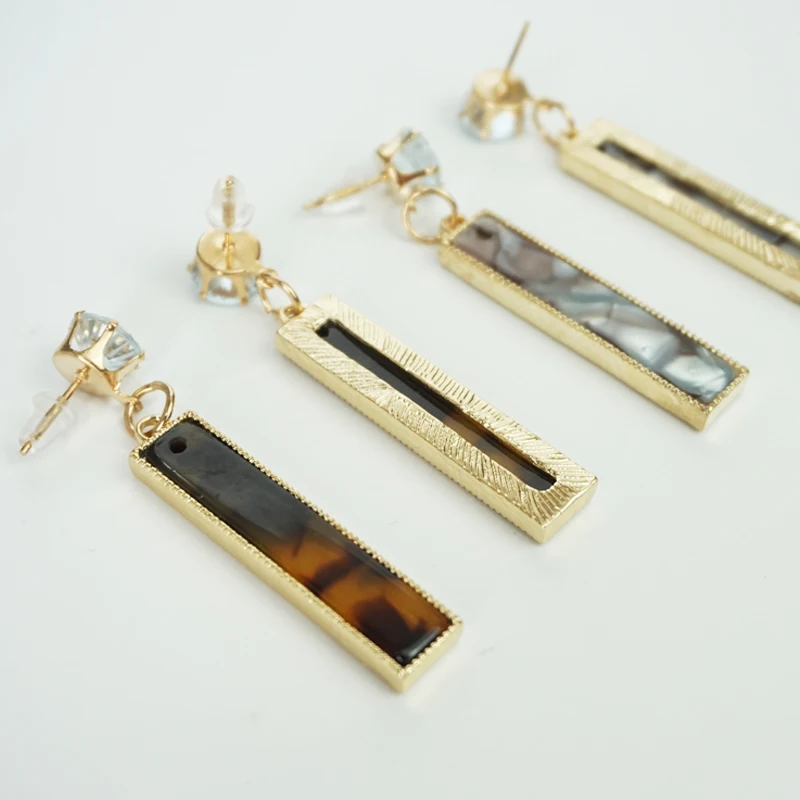 Cpop новые модные геометрические акриловые серьги леопардовые для женщин