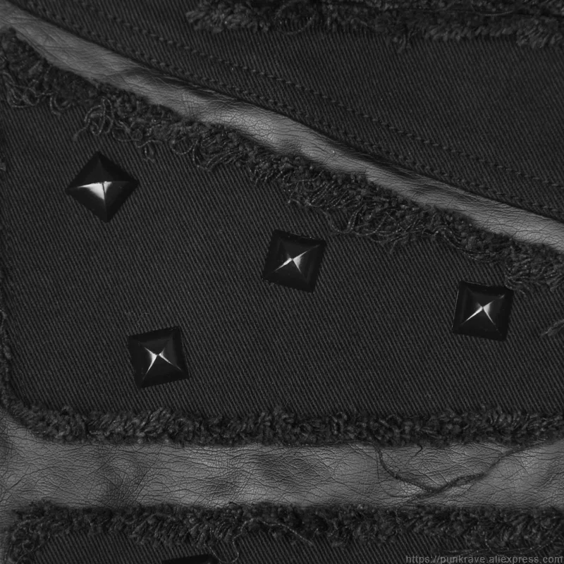 Мужские облегающие джинсы шаровары с заклепками повседневные черные брюки в