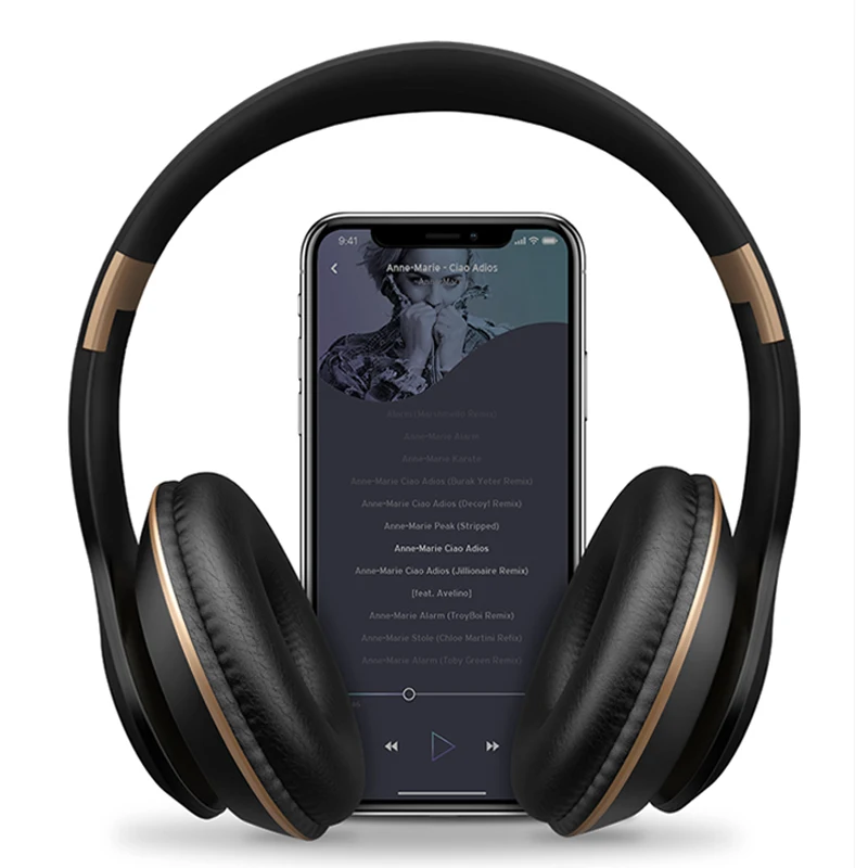 Беспроводная Bluetooth гарнитура Складные Bluetooth наушники Handfree TF карта AUX кабель Проводная гарнитура с микрофоном для ПК смартфона