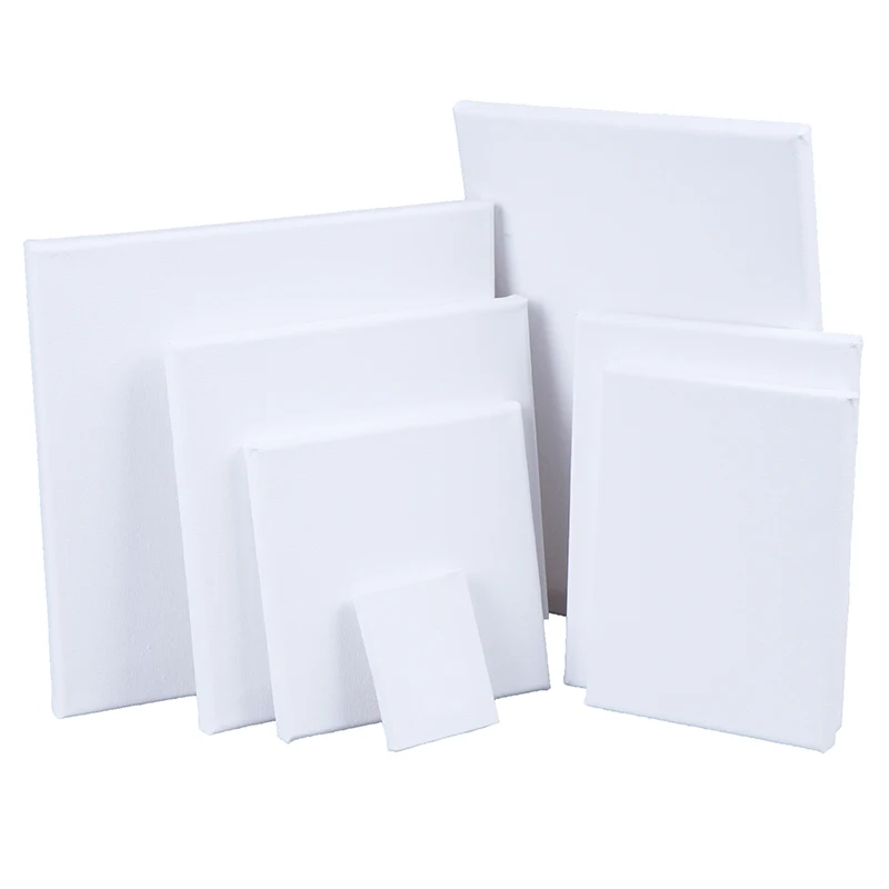 

Blank White Mini Small Stretched Artist Canvas Art Board Oil Paint Board