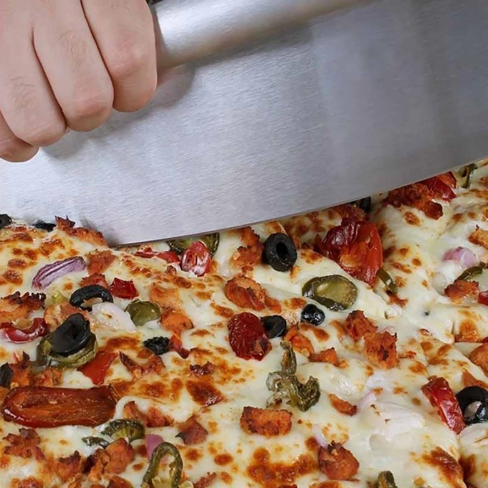 

Cutter Sharp Rocker Blade Premium Stainless Steel Rocking Pizza Knife Pastry Chopper Heavy Duty Food Heavy Duty Food Grade