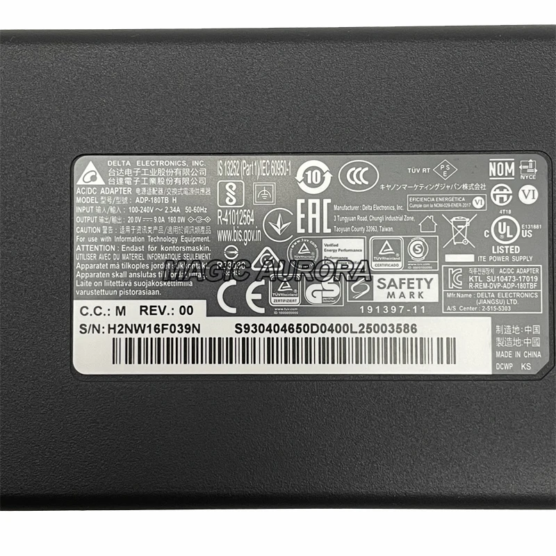 180w 20v 9a adp 180tb h delta ac adapter for msi gf75 10uek 046xru ms 17fs gf75 thin 10uek 068tw gaming laptop charger 4 5x3 0mm free global shipping