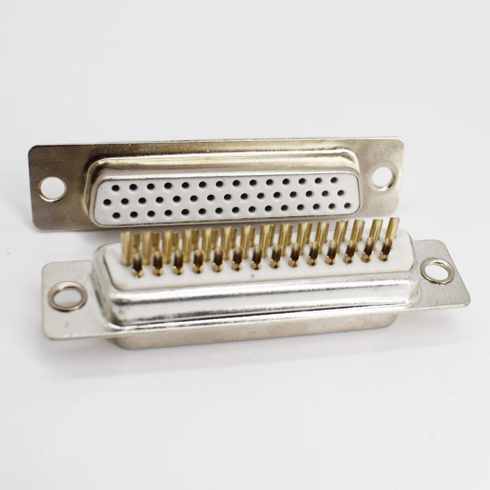 1 шт. золотистый 4-контактный 3-рядный D-Sub гнездовой разъем для пайки Шасси Разъем