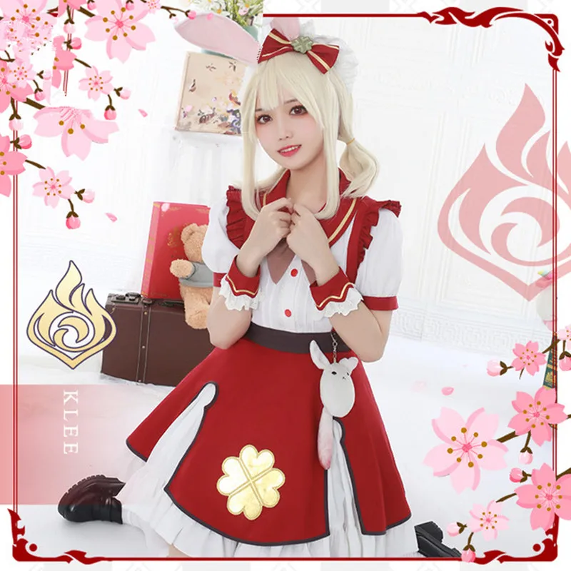 

Anime Game Genshin Impact Ganyu/Klee Cute Miad Uniform Outfit Cosplay Costume Women Halloween Free Shipping 2021New