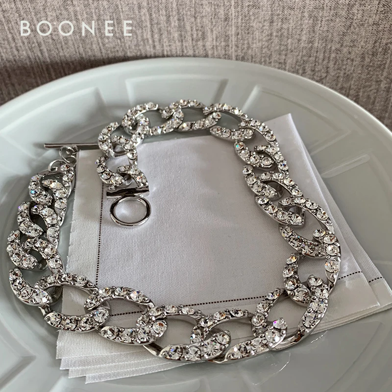 Модное геометрическое ожерелье из металла с пряжкой в европейском и