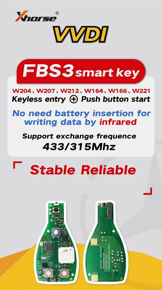Xhorse VVDI MB BGA инструмент для Benz автомобильный ключ программатор с 1 шт. мини