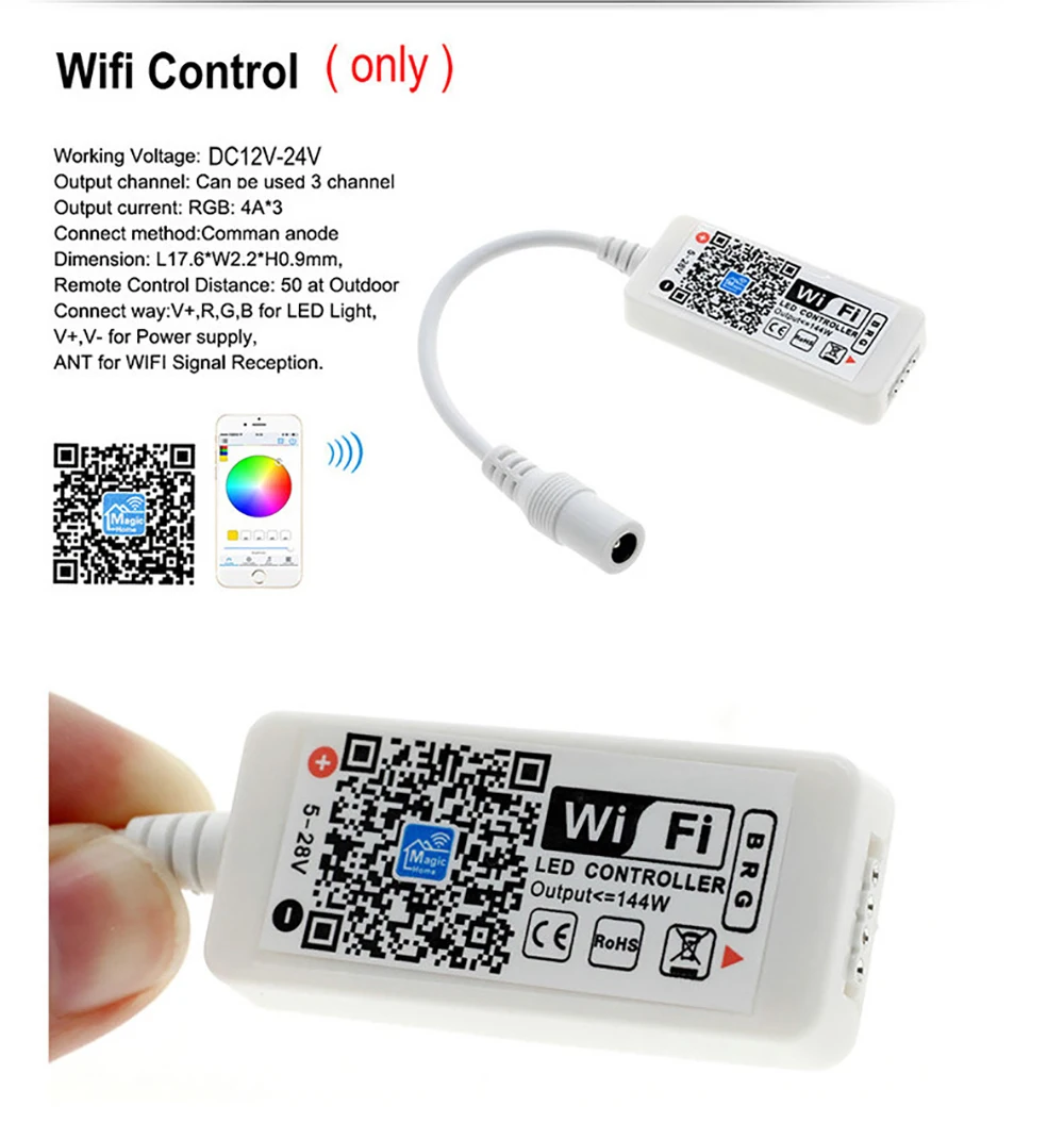 Умный WIFI светодиодный ленточный светильник s 5 м 300 RGB 5050 SMD гибкая лента
