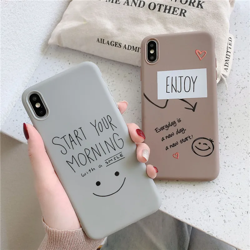

Lucky Smile Silicone Soft Phone Case For iPhone 7 8 Plus 2020 SE X XR XS Max 11 11Pro Max 12 12Pro Max Pro Mini Case Shell Cover