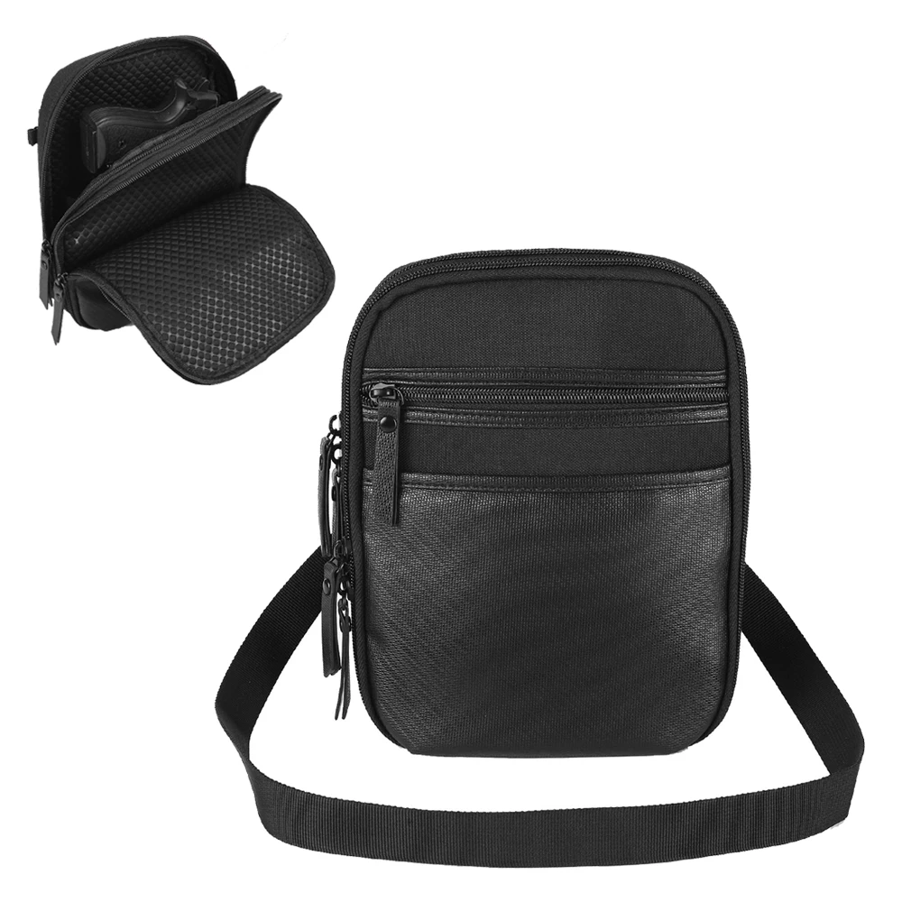 

Tactical Concealed Gun Bag Pistol Pouch Holster EDC Waist Pocket Gun Carry Protection Case Fanny Pack with Shoulder Strap