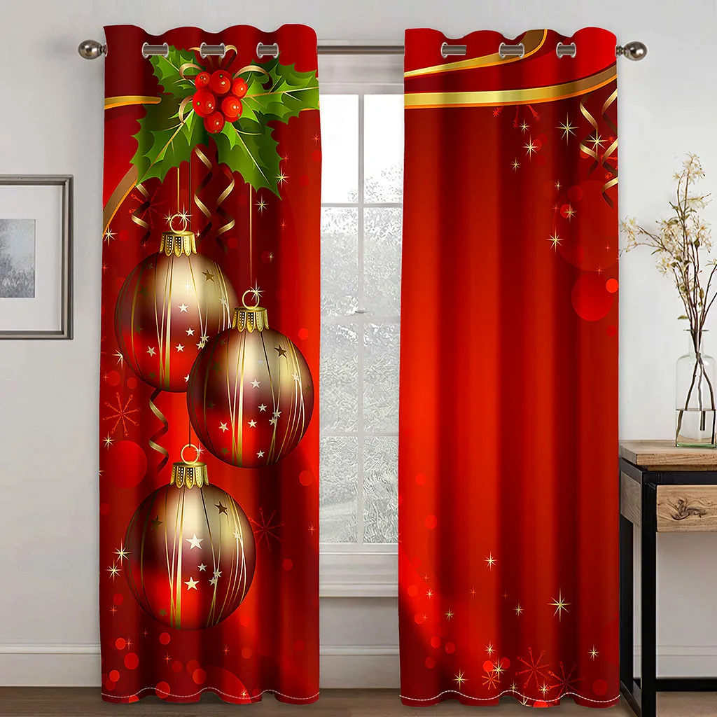 

Рождественский Романтический колокольчик с 3D-принтом, занавеска для спальни, гостиной, занавеска, занавеска на заказ, декоративная занавес...