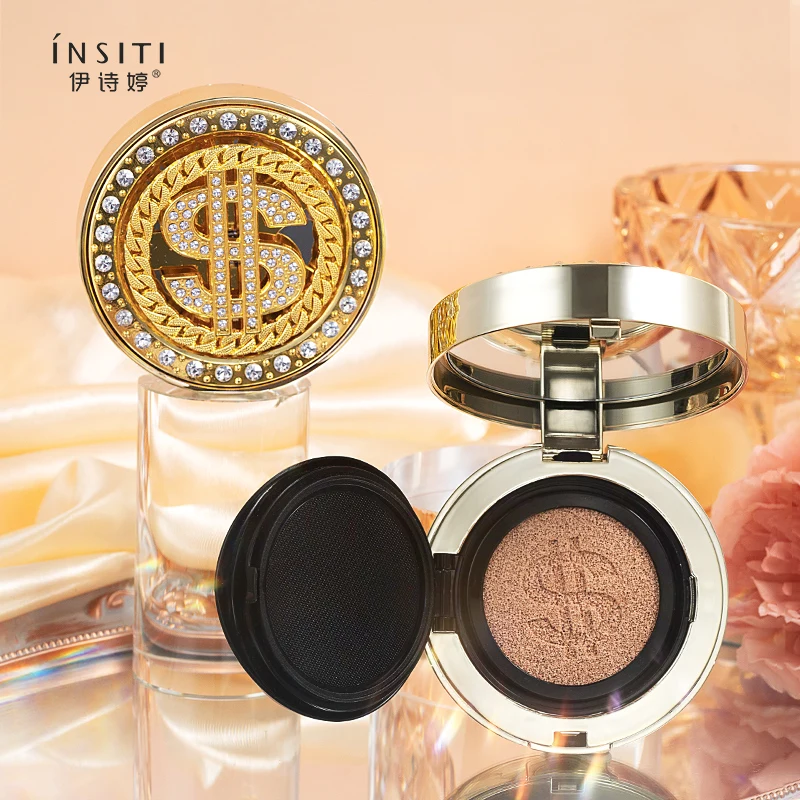 

Lucky Gold Coin Air Cushion Cream Full Coverage Oil Control Moisturizing Nourish Long Lasting Natural Facial Makeup Foundation