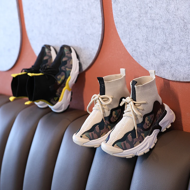 2020 кроссовки детская спортивная обувь для мальчиков осенние носки повседневная