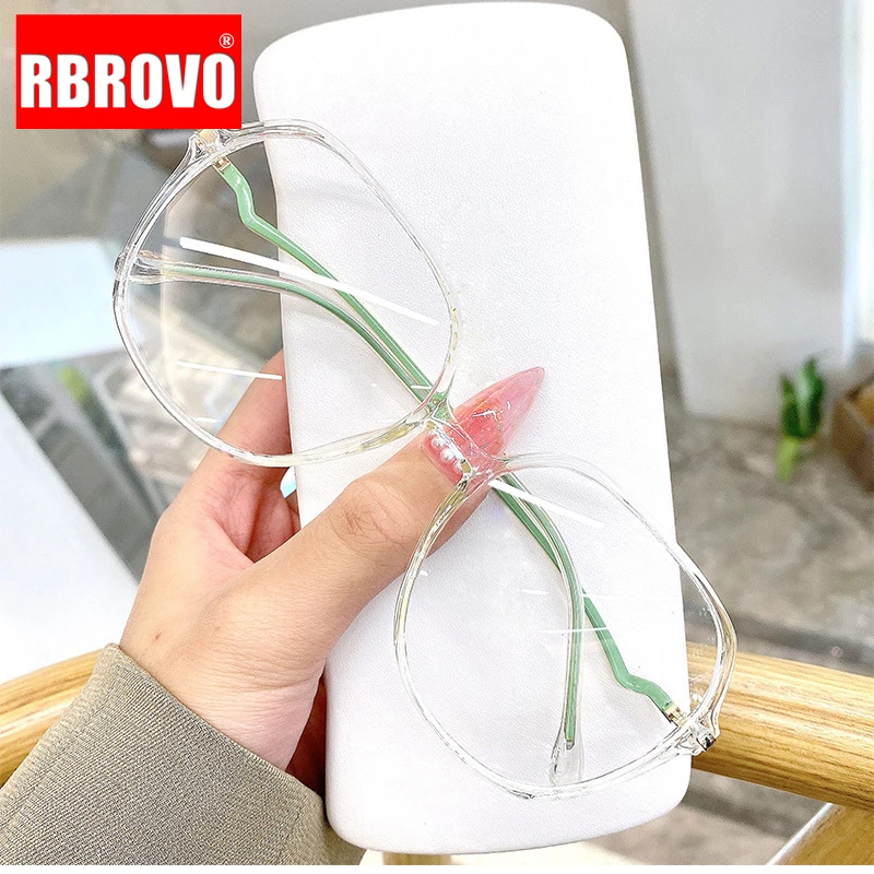 

RBROVO 2021 Retro Glasses Frame Women Anti-blue Light Clear Glasses Alloy Glasses Frames Women/Men Round Metal Frame Glasses