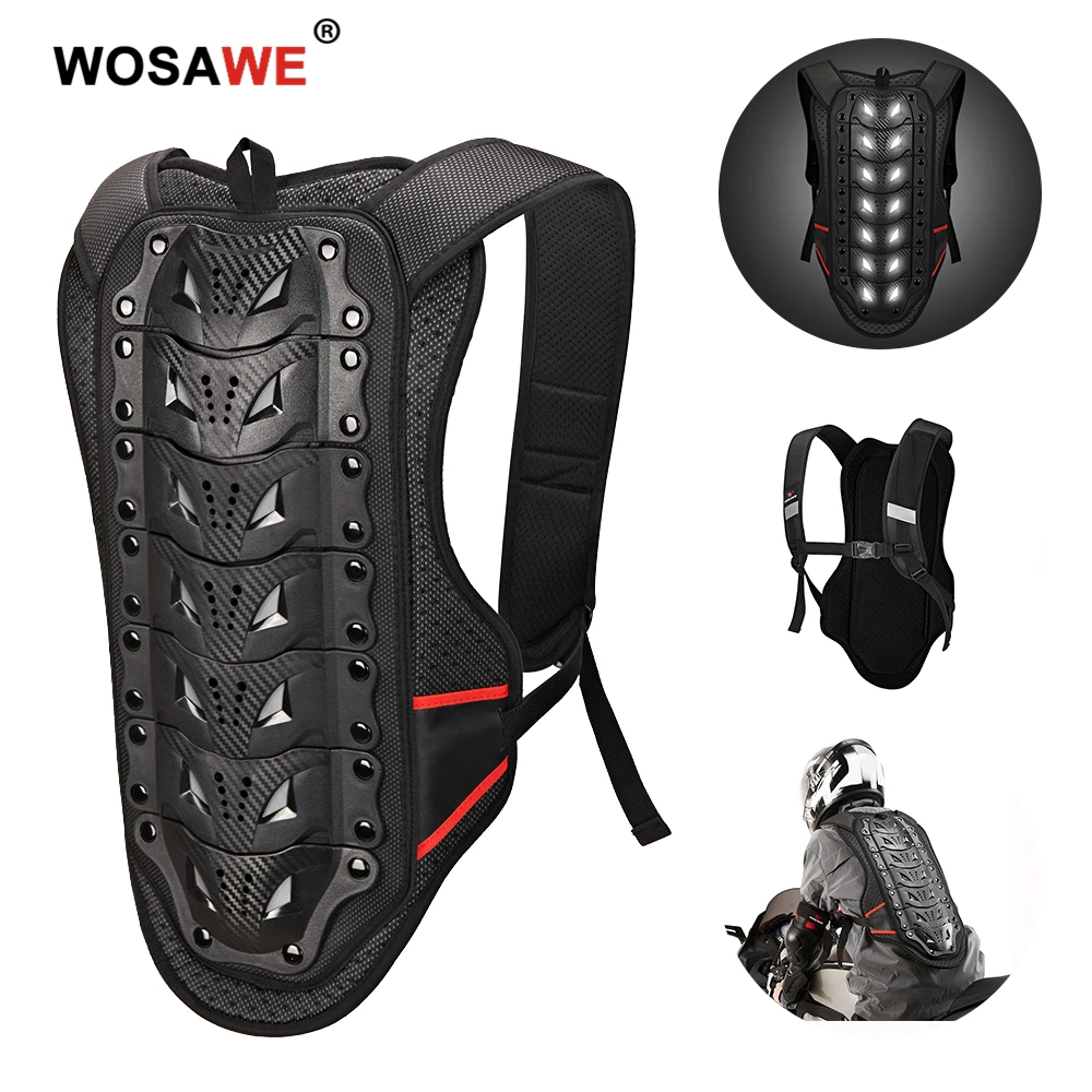 WOSAWE-Chaleco de armadura corporal para Motocross, Protector de espalda y pecho para motocicleta, esquí, Snowboard, chaqueta protectora para carreras