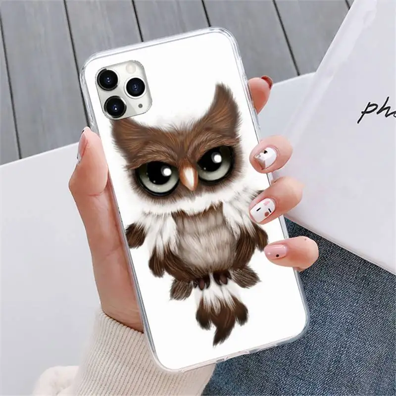 

Animal Cute Cartoon Owl Phone Case For iphone 12 5 5s 5c se 6 6s 7 8 plus x xs xr 11 pro max mini