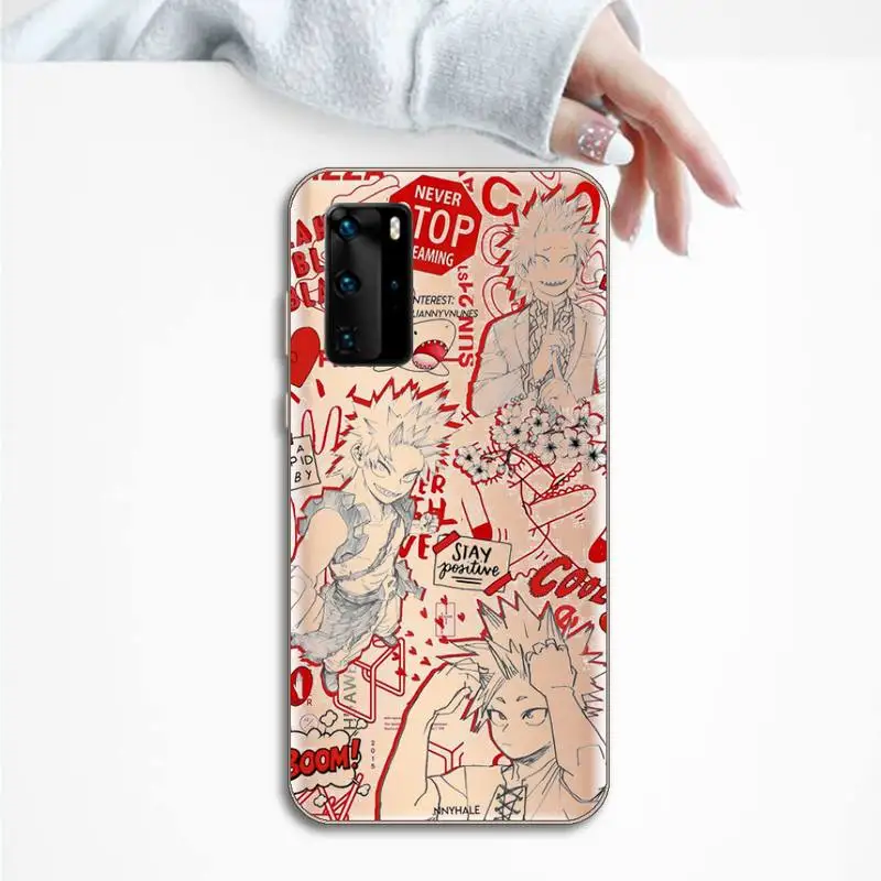 

My Hero Academia Anime Phone Case Transparent for Huawei P20 P30 P40 honor 8 10i P smart 2019 Samsung A71 A21S S10 20 plus