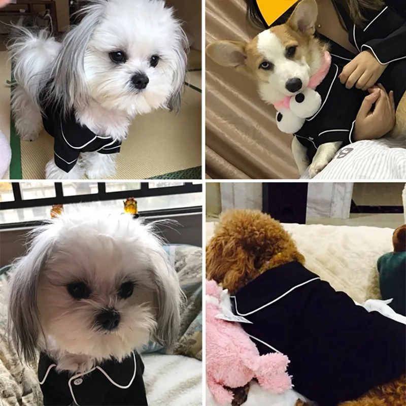 Pet хлопковый свитшот французской пижамы подходит для небольших и средних