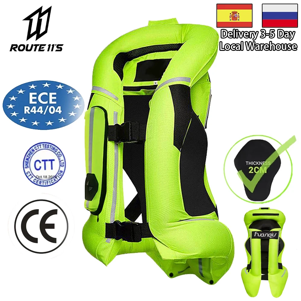 

Светоотражающий Жилет для езды на мотоцикле, мотоциклетная безрукавка, подушка безопасности для мотокросса