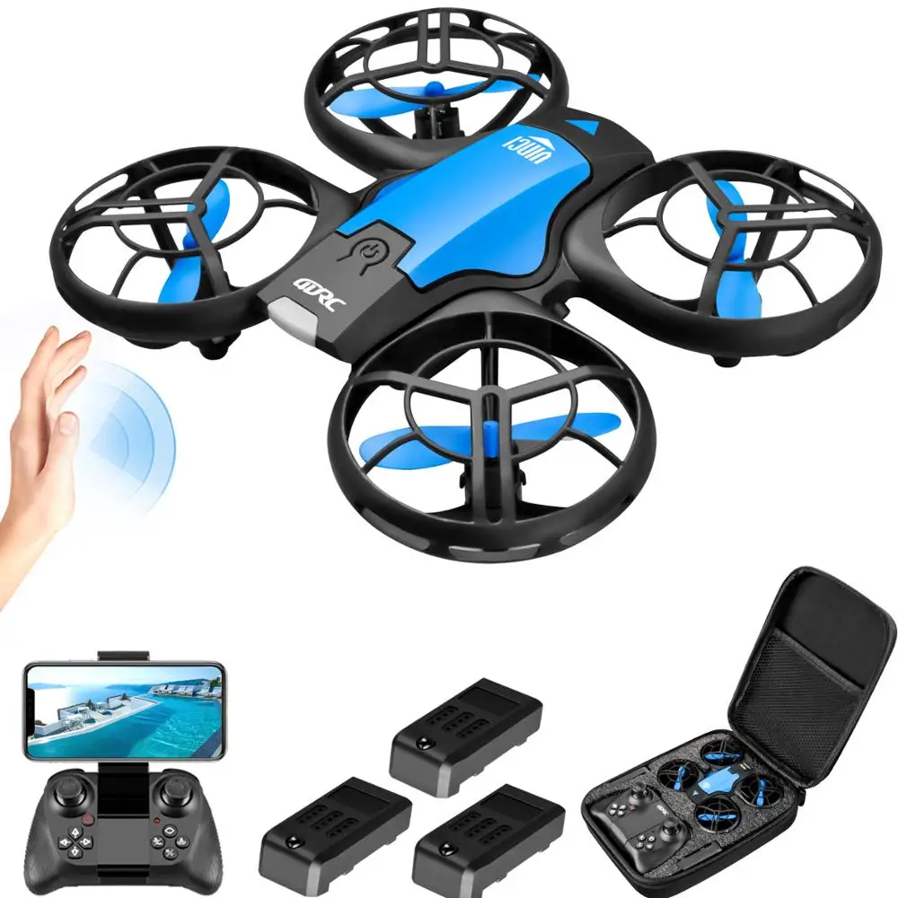 

CEVENNESFE 2021 NEW V8 Mini Drone 4K 1080P HD Camera WiFi Fpv Air Pressure Altitude Hold Black Quadcopter RC Drone Toy